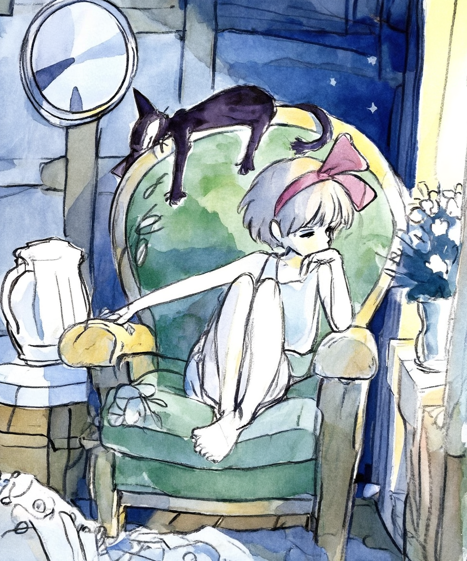 Hayao.Miyazaki.Watercolor.Z4.D32A16 ckpt-20